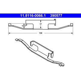 Feder, Bremssattel 11.8116-0066.1