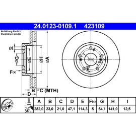Bremsscheibe Honda P. Civic/Cr-V 1.4-2.0 01-07 24.0123-0109.1 Bremsscheibe Honda P. Civic/Cr-V 1.4-2.0 01-07 24.0123-0109.1