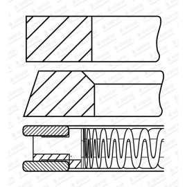 GOETZE ENGINE Kolbenring 08-428500-00