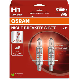 OSRAM H1 12V 55W P14,5s NIGHT BREAKER SILVER +100% Licht OSRAM H1 12V 55W P14,5s NIGHT BREAKER SILVER +100% Licht