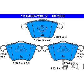 Bremsbelagsatz Vw P. Eos/Golf/Passat 1.4-3.6 05-12 Mit Sensor 13.0460-7200.2