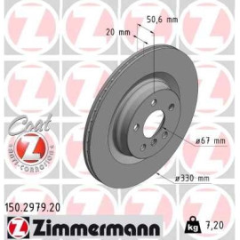 ZIMMERMANN Bremsscheibe 150.2979.20 ZIMMERMANN Bremsscheibe 150.2979.20