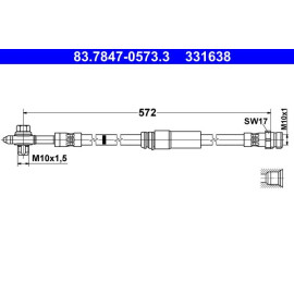 ATE Bremsschlauch 83.7847-0573.3 ATE Bremsschlauch 83.7847-0573.3