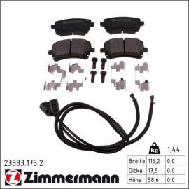 ZIMMERMANN Bremsbeläge 23883.175.2