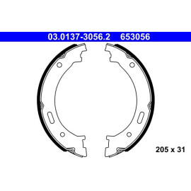 ATE Bremsbackensatz, Feststellbremse 03.0137-3056.2