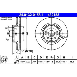 ATE Bremsscheibe Mercedes-Benz Vorderachse W164/W251 3.0-5.5 4-Matic 05 24.0132-0158.1 ATE Bremsscheibe Mercedes-Benz Vorderachse W164/W251 3.0-5.5 4-Matic 05 24.0132-0158.1