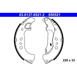 Bremsbackensatz 03.0137-0521.2