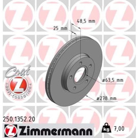 Zimmermann Bremsscheibe 250.1352.20 Zimmermann Bremsscheibe 250.1352.20