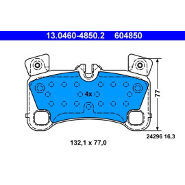 Bremsbelagsatz Audi T. Q7 3.0-6.0 Tdi Quattro 06-15 13.0460-4850.2