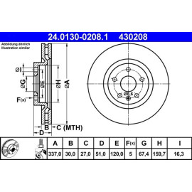 ATE Bremsscheibe 24.0130-0208.1