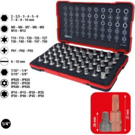 KS TOOLS ZESTAW KLUCZY NASADOWYCH 1/4 EKSTRA KRÓTKIE, 50SZT 911.1850