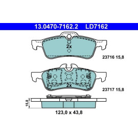 ATE Bremsbeläge 13.0470-7162.2