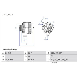 Lichtmaschine 0 986 040 180