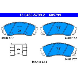 Bremsbelagsatz Kia P. Carnival 2.2-2.9 Crdi 06 13.0460-5799.2