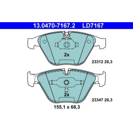 Bremsbelagsatz Bmw S. 5/6/7 2.0-4.0 02-10 Keramik 13.0470-7167.2