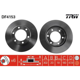 82 481 143 Bremsscheibe VA DF4153 82 481 143 Bremsscheibe VA DF4153