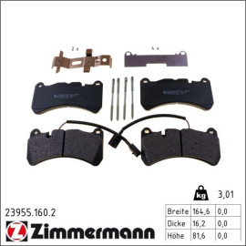 ZIMMERMANN Bremsbelagsatz, Scheibenbremse 23955.160.2