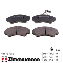 ZIMMERMANN Bremsbeläge 23919.195.1