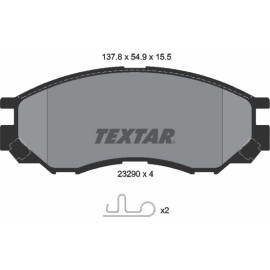Textar Bremsbelagsatz 2329002 Textar Bremsbelagsatz 2329002