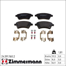 ZIMMERMANN Bremsbeläge 24391.160.2