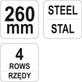 Stahldrahtbürste 4Reihig YT-6332
