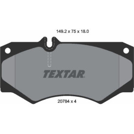 Textar Bremsbelagsatz 2078401 Textar Bremsbelagsatz 2078401