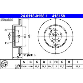 Bremsscheibe Mazda T. Cx-7/Cx-9 07 24.0118-0158.1 Bremsscheibe Mazda T. Cx-7/Cx-9 07 24.0118-0158.1