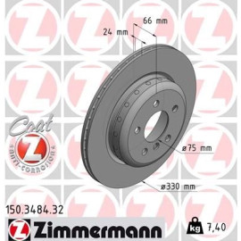 ZIMMERMANN Bremsscheibe 150.3484.32 ZIMMERMANN Bremsscheibe 150.3484.32