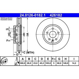 Bremsscheibe Opel P. Mokka 12 24.0126-0182.1