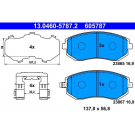 Bremsbelagsatz Subaru P. Forester/Party/Legacy/Outback 02 13.0460-5787.2