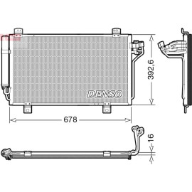 DENSO Kondensator, Klimaanlage DCN44015
