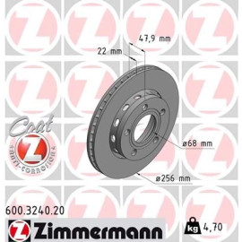 Zimmermann Bremsscheibe 600.3240.20 Zimmermann Bremsscheibe 600.3240.20