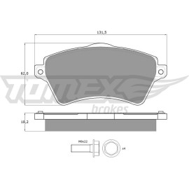 TOMEX brakes Bremsbelagsatz, Scheibenbremse TX 15-39