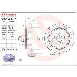 BREMBO Bremsscheibe 08.C252.1X