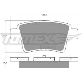 TOMEX brakes Bremsbelagsatz, Scheibenbremse TX 14-82