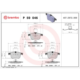 BREMBO Bremsklötze VA P 59 046