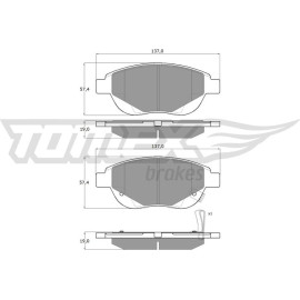 TOMEX brakes Bremsbelagsatz, Scheibenbremse TX 14-86