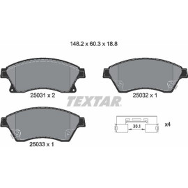 Bremsbelagsatz Opel P. Astra J 09- Disc 276/Aveo 11 2503101