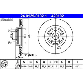 Bremsscheibe Audi S. A4/A5/Q5 08 24.0129-0102.1 Bremsscheibe Audi S. A4/A5/Q5 08 24.0129-0102.1