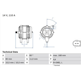 Lichtmaschine 0 986 080 060