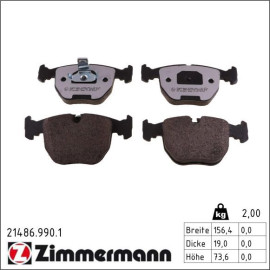 ZIMMERMANN Bremsbeläge 21486.990.1 ZIMMERMANN Bremsbeläge 21486.990.1