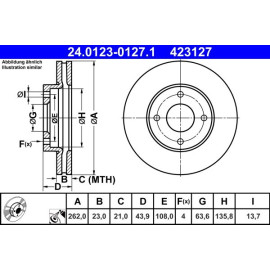 ATE Bremsscheibe 24.0123-0127.1