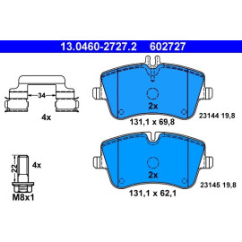 Bremsbelagsatz Db P. W203/C209/R171 1.8-3.2 00-11 13.0460-2727.2