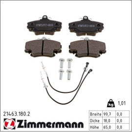 ZIMMERMANN Bremsbeläge 21463.180.2 ZIMMERMANN Bremsbeläge 21463.180.2