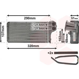 VAN WEZEL Wärmetauscher, Innenraumheizung 40006226