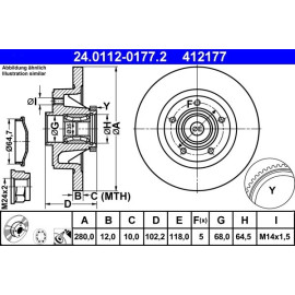 Bremsscheibe Opel T. Vivaro 1.9-2.5D 01- Mit Abs-Lager 24.0112-0177.2 Bremsscheibe Opel T. Vivaro 1.9-2.5D 01- Mit Abs-Lager 24.0112-0177.2