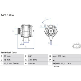 Lichtmaschine 0 986 041 810