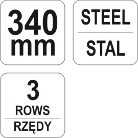 Stahldrahtbürste 3Reihig YT-6330