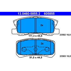 Bremsbelagsatz Peugeot T. 4007/4008 1.6-2.2 Hdi 07 13.0460-5855.2