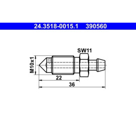 ATE Entlüftungsschraube / Entlüftungsventil 24.3518-0015.1
